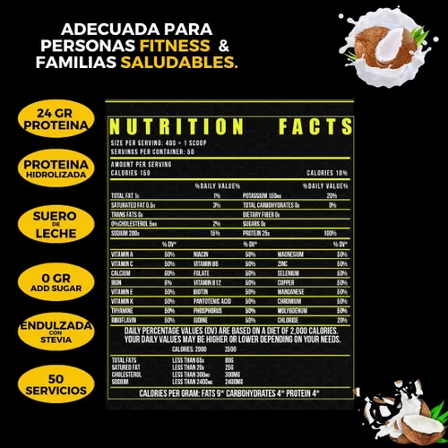 Vista 7 de Proteína ISO sabor crema de coco... (CREMA DE COCO, 4.4 lbs)