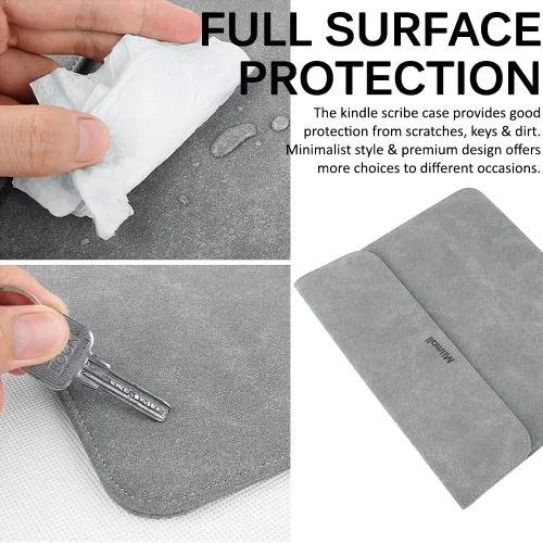 Vista 6 de Miimall Funda compatible con Kindle Scribe 2022, de cuero de alta calidad, funda protectora de cuero para Kindle Scribe de 10.2 pulgadas