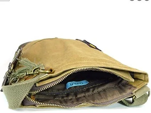 Vista 3 de Chala Bolso Patch Crossbody caballo bolsa lona color café