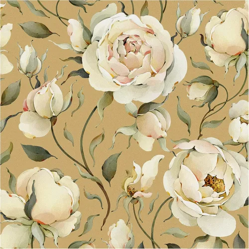 Vista 11 de HAOKHOME Papel tapiz autoadhesivo para despegar y pegar, diseño floral de rosas vintage, peonías, papel de contacto extraíble, negro/beige/oliva