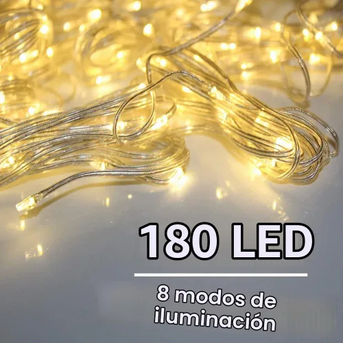 Vista 7 de Solhice Luz de cortina para ducha, 180 LEDs impermeables con batería, luces de hadas para cortina de 72 x 72 pulgadas con 10 ganchos para ducha