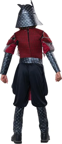 Vista 3 de Disfraz de Samurai Deluxe para niños, Rojo