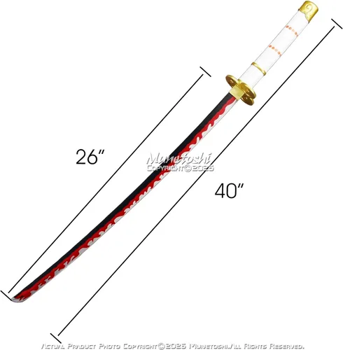 Vista 3 de 40" AME no Habakiri - Espada de acero de pirata, Katana Samurai, regalo de anime para cosplay
