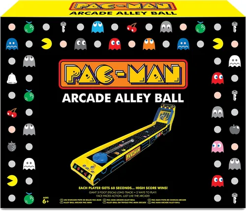 Vista 2 de Pac-Man: Arcade Alley-Ball - Serie premium, pista de 3 pies, juego de mesa de luces y sonidos, marcador LED, licencia, adultos y niños mayores de 6