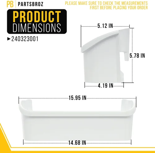 Vista 2 de 240323001 Frigidaire Puerta Contenedor Refrigerador Repuestos Parte Kenmore Electrolux FFHS2611PFEA FFSS2614QS6A FFHS2622MSF FFSS2614QS4A