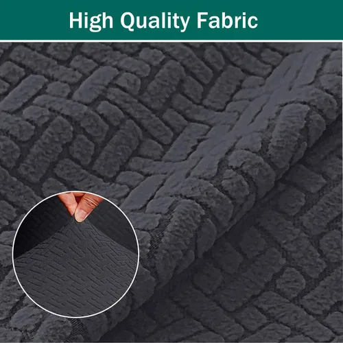 Vista 4 de Funda elástica de jacquard para sofá reclinable de 4 piezas, funda para sofá reclinable de elastano suave, funda elástica para sillón reclinable