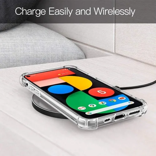 Vista 3 de Duro PC Parachoques A Prueba De Golpes Claro Suave Diseño Delgado Patrón De La Cubierta De La Caja Para Google Pixel 5A 5G - Rosa Lindo Cerdo