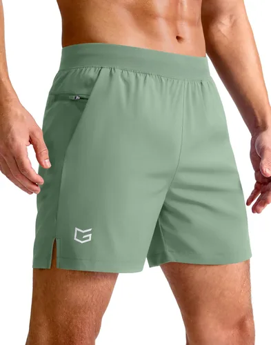 Vista 9 de G Gradual Pantalones cortos deportivos para correr para hombre de 7/5/9 pulgadas, bolsillo con cremallera, ligeros, para entrenamiento, gimnasio