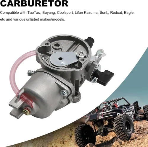 Vista 5 de laffoonparts - Carburador compatible con motor de 43 cc, 47 cc, 49 cc, 2 tiempos, mini, cuatrimoto, cuatrimoto, kart, ciclomotor, picador, cortador