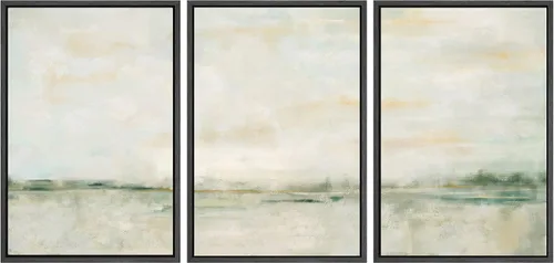 Vista 11 de SIGNWIN Lienzo enmarcado para pared, juego de arte abstracto de serenidad costera, ilustraciones abstractas junto al mar, arte moderno, decorativo