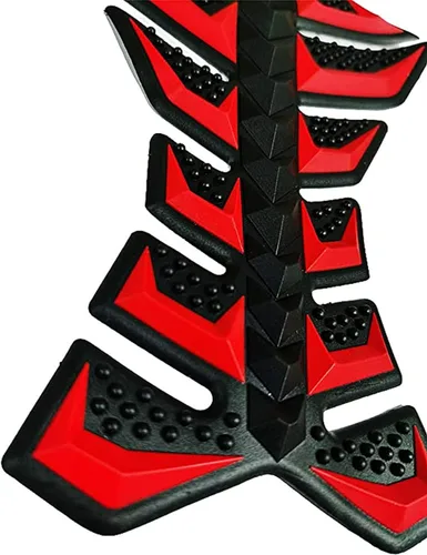 Vista 3 de Protector universal 3D de goma lateral de goma roja compatible con Honda CBR1000RR CBR600RR Suzuki GSXR 750 600 1000 Hayabusa GIXXER Kawasaki ZX6R