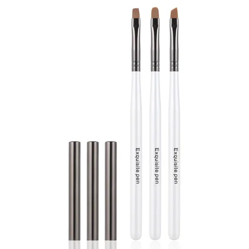 Vista 15 de Cepillos de limpieza de uñas, cepillos de uñas para limpiar errores de esmalte en las cutículas, cepillo de uñas resistente a acetona, cepillos