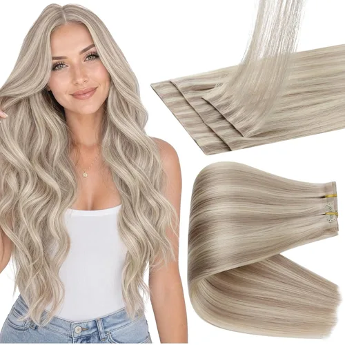 Vista 13 de Full Shine Extensiones de cabello sin costuras de inyección con clip