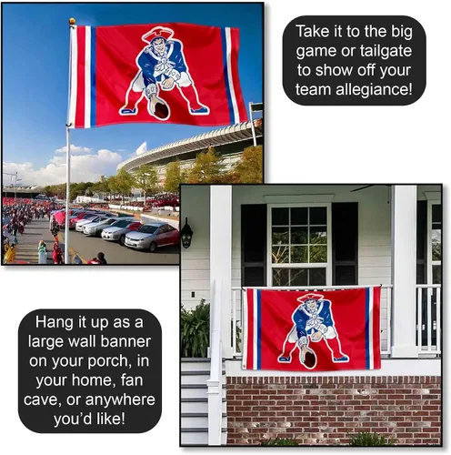 Vista 4 de Bandera clásica de los Pat Patriots - New England Patriots