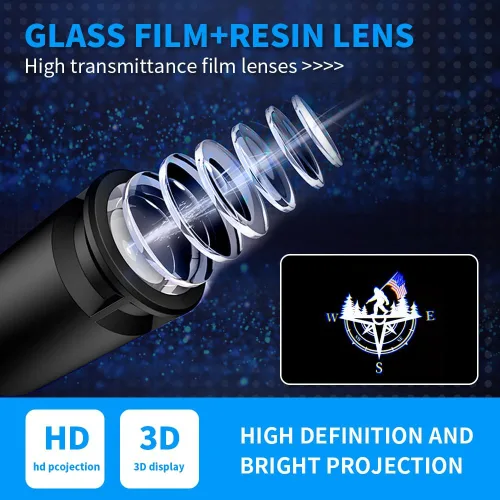 Vista 3 de 2 luces de logotipo HD para puerta de automóvil, proyector LED, luz de sombra de puerta, luz de bienvenida, emblema láser, logotipo, luces de charco