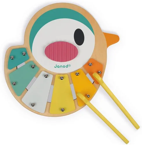 Vista 2 de Janod Pure Bird J05163 - Xilófono infantil de madera para niños a partir de 1 año