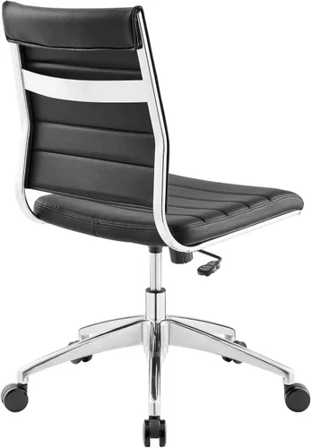 Vista 5 de Modway Jive - Silla de conferencias giratoria sin brazos y respaldo medio, color negro