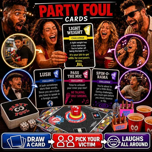 Vista 5 de Juego de tablero: combina juegos clásicos y nuevos para beber y para adultos: pong de cerveza, dar la vuelta al vaso, juegos de cartas de reyes