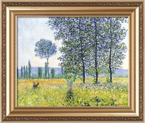 Vista 86 de IPIC - Reproducción artística de los lirios de agua de Claude Monet 1906, impresiones giclée coinciden con el marco dorado clásico, arte de pared