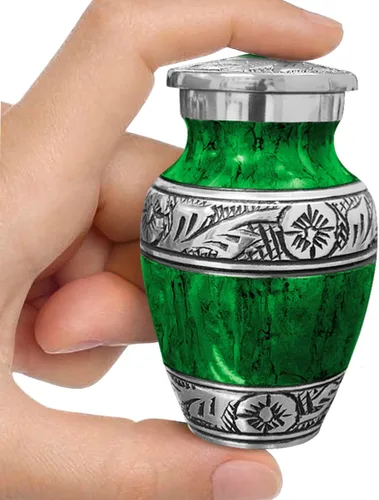 Vista 18 de Urna Negra de Acuarela para Cenizas de Adulto Masculino – Grandes Urnas de Cremación para Cenizas Humanas – Urna Funeraria Conmemorativa