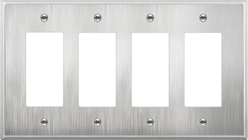 Vista 37 de LIDER Placa decorativa de pared de metal para interruptor o receptáculo, cubierta de salida de acero inoxidable, resistente a la corrosión