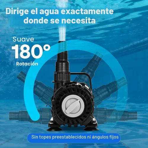 Vista 4 de VIVOHOME Bomba de estanque 100W, bomba de agua sumergible de flujo
