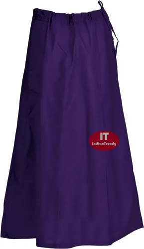 Vista 28 de Indian Trendy Sari Enagua de Algodón Cosida Cintura Ajustable Sari Enagua Forro Falda