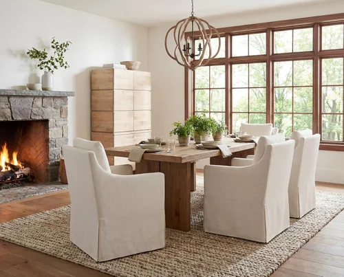 Vista 12 de Silla de comedor tapizada color beige, sillas modernas para cocina y comedor con brazos, cómoda silla de sofá de lino para sala de estar