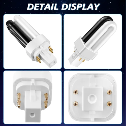 Vista 7 de Qualirey Paquete de 2 bombillas de repuesto 41050 de 7 W, bombillas mejoradas de 2 colores compatibles con Dynatrap DT1050 DT1100 DT1250, bombilla