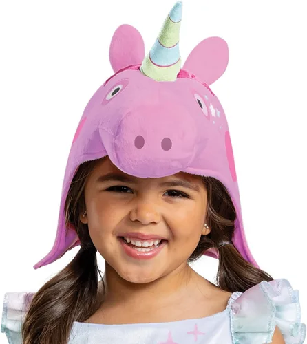 Vista 3 de Disguise Disfraz de unicornio de Peppa para niño, disfraz oficial de Peppa Pig y tocado