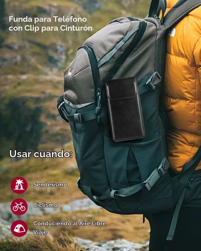 Vista 3 de Miimall Funda para teléfono celular para iPhone 17, 17 Pro 16, 16 Pro 15, 15 Pro 14, 14 Pro 13, 13 Pro 12, 12 Pro 11, 11Pro XR, funda de cuero
