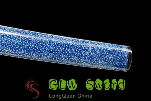 Vista 6 de GLW - Espada real de espiga completa de 41 pulgadas, Katana samurái japonesa hecha a mano, arcilla templada, acero plegado