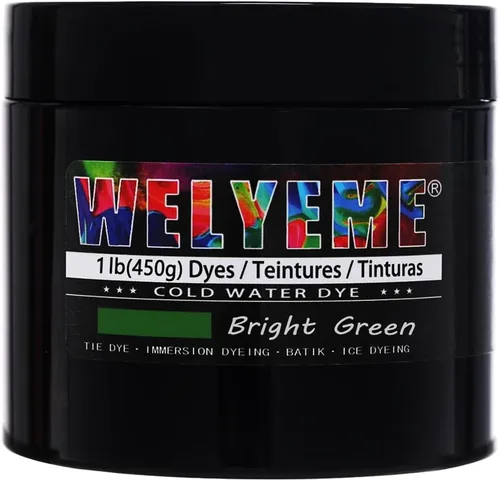 Vista 17 de Polvo de tinte para agua fría, surtido de 8 colores, 7/2-oz. frascos a granel, para teñido anudado, batik, teñido con hielo