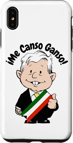 Vista 11 de Carcasa para iPhone 16 AMLO Amlito Me Canso Ganso Divertida y linda caricatura mexicana Muñeco