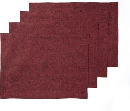 Vista 62 de Solino Home Athena - Juego de 4 manteles individuales cuadrados de lino natural claro de 14 x 14 pulgadas, manteles individuales 100 % lino puro