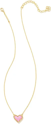 Vista 2 de Kendra Scott Ari - Collar con colgante de corazón y longitud ajustable para mujer, joyería a la moda