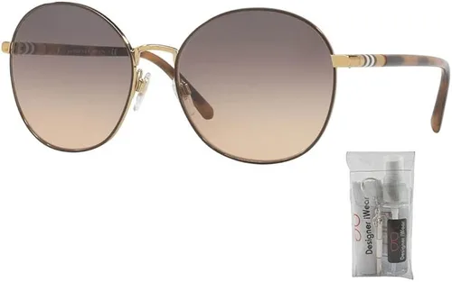Vista 2 de BURBERRY BE3094 - Gafas de sol redondas para mujer + paquete con kit de gafas de cortesía Designer iWear
