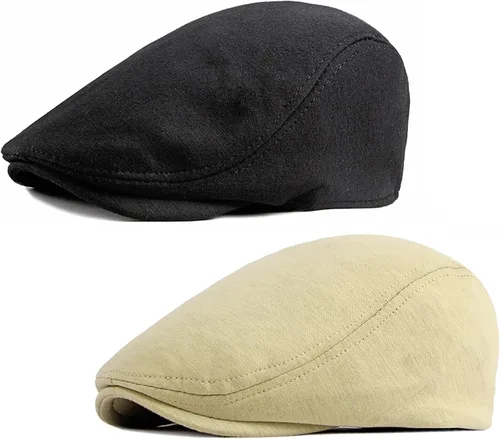 Vista 11 de DIYDECAL Paquete de 2 gorras planas para hombre Ivy Gatsby Newsboy