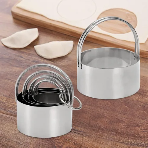 Vista 6 de Tosnail Cortador de pastelería, licuadora de masa, tamiz de harina de 3 tazas y cortador de galletas, 8 piezas de acero inoxidable herramientas
