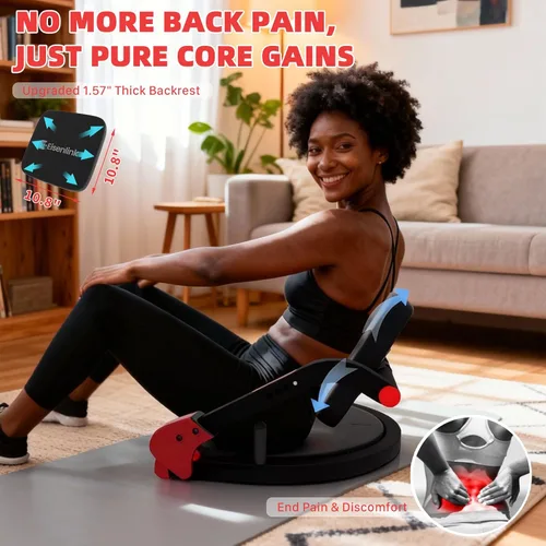 Vista 4 de Máquina para hacer abdominales ABMAX-Gen3, equipo de ejercicio abdominal con respaldo plano. Máquina multifuncional para entrenamiento abdominal