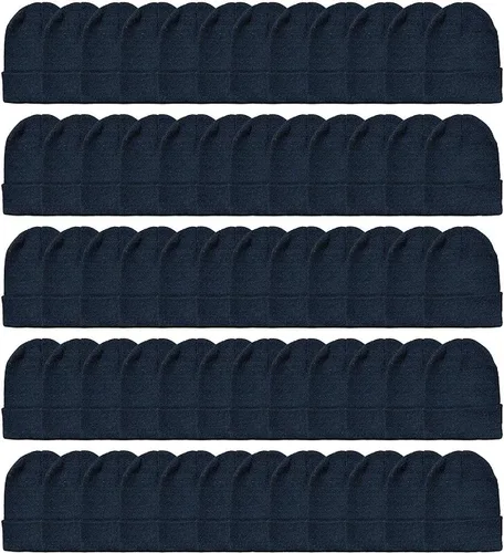 Vista 8 de Yacht & Smith Winter Beanie Hats Bulk for Men & Women, Wholesale Winter Hat Beanies, Homeless Donation Shelters 120 paquetes de gorros sólidos