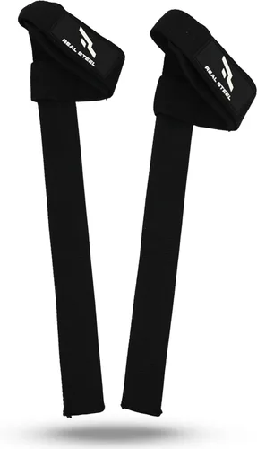 Vista 8 de Correas de muñeca de acero real para levantamiento de pesas, culturismo, levantamiento de potencia, entrenamiento de fuerza y peso muerto, neopreno
