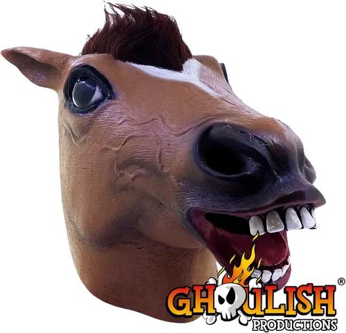Vista 13 de Ghoulish - Máscara de caballo marrón talla única