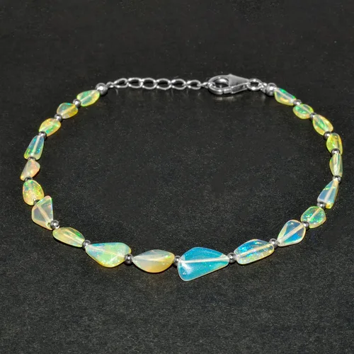 Vista 2 de MULTI GEMSTONE - Pulsera de eslabones delicados