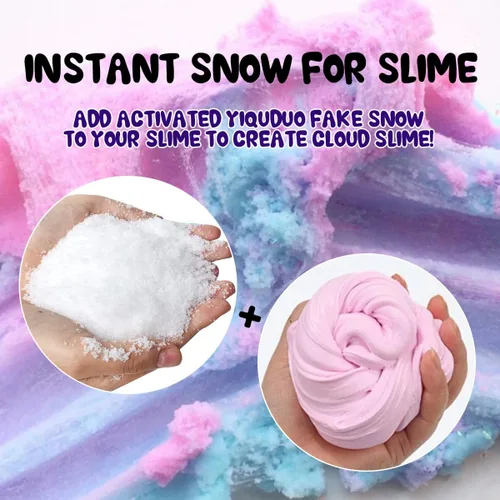 Vista 4 de Polvo de nieve instantáneo, se expande 100 veces con agua (hace 10 galones), no tóxico, ideal para nieve, nieve, manualidades, limo de nube