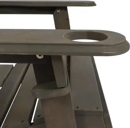 Vista 5 de Christopher Knight Home Cheryl - Silla plegable Adirondack de madera de acacia para exteriores, color gris