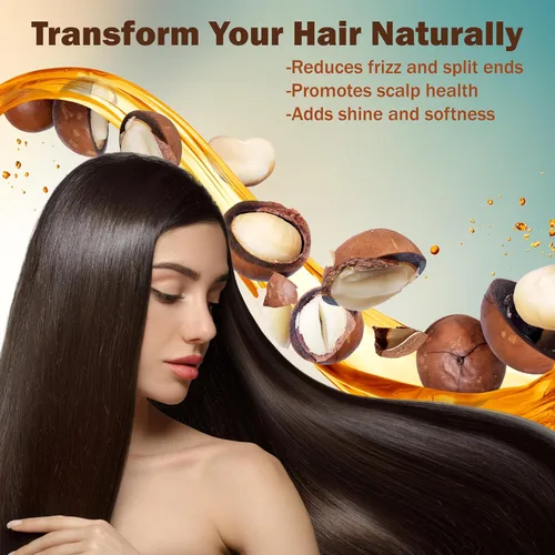 Vista 5 de Plant Guru Aceite de nuez de macadamia, 16 onzas líquidas, prensado en frío, 100% puro, natural, hidratante para piel, cara, cuerpo y cabello. Ideal