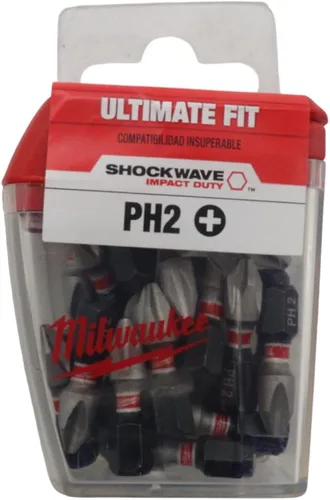Vista 3 de Milwaukee 48-32-4604#2 Broca de inserción Phillips Shockwave para contratista (paquete de 25)