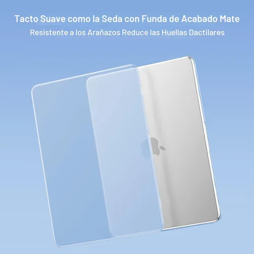 Vista 3 de Mosiso Funda para MacBook Air de 13 y 13.6 pulgadas, 2024, 2023 y 2022, M3 A3113, M2 A2681, Touch ID, carcasa rígida, cubierta de teclado, protector