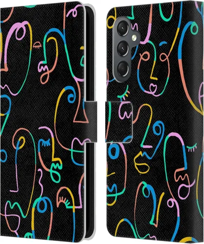 Vista 148 de Head Case Designs Officially Licensed Ninola Brushstrokes Multi Colorful Leather Wallet Case Compatible with Samsung Galaxy A07 4G